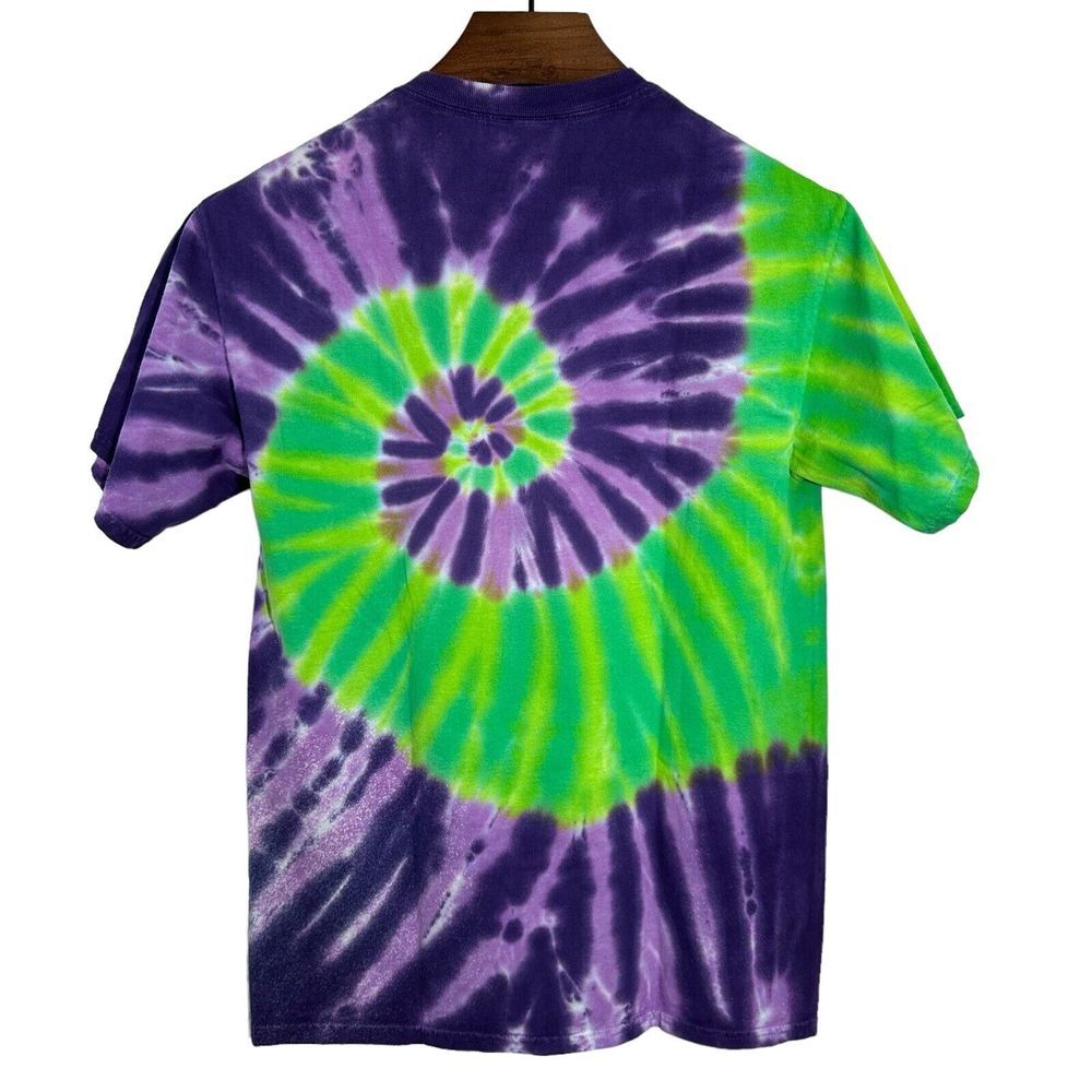 DISNEY‎ PARKS Tower Of Terror Vintage Green Purple Tie-Dye Twilight Zone Medium - Picture 2 of 9